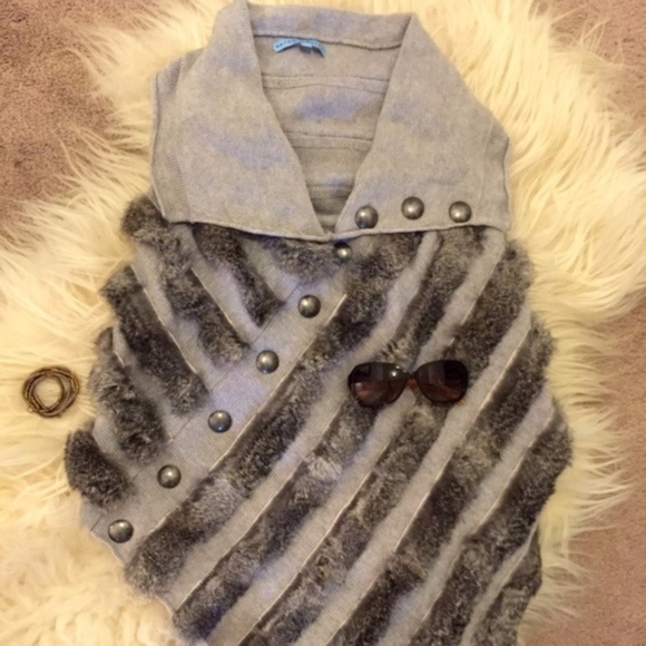 ANTONIO MELANI Jackets & Blazers - 4 for $10!! Rabbit Fur Poncho